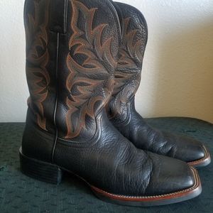 Justin,  Black  9.5 square toe